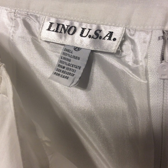 Elegance White Fully Lined Skirt - Picture 4 of 4